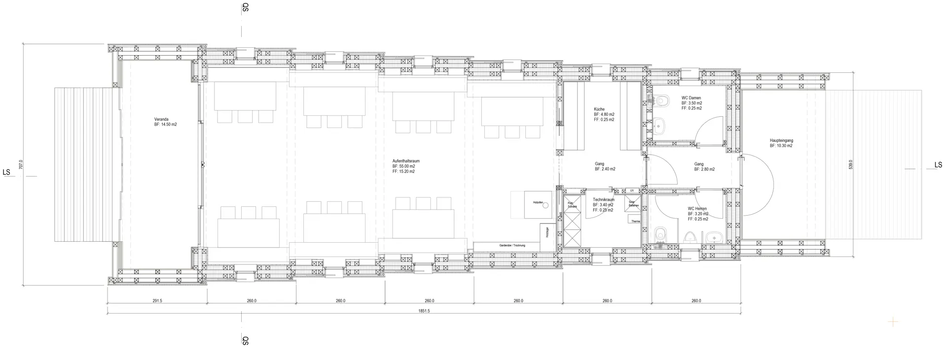 15_Neubau_Waldschulzimmer Academia Vivian Stagias Curaglia_Grundriss